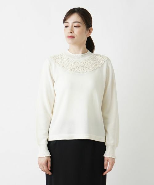 Leilian / レリアン ニット・セーター | レースハイネックニット | 詳細7