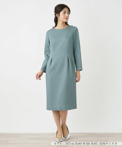 Leilian / レリアン ドレス | クルーネックワンピース【Leilian WHITE LABEL】 | 詳細5