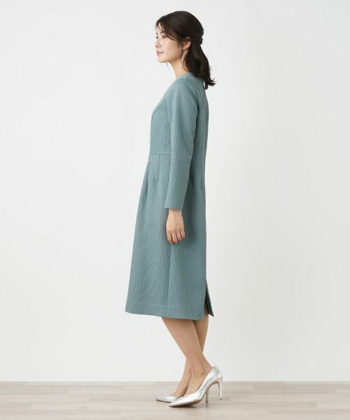 Leilian / レリアン ドレス | クルーネックワンピース【Leilian WHITE LABEL】 | 詳細7