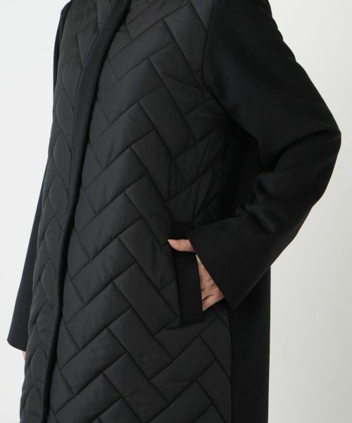 Leilian / レリアン その他アウター | キルティング切替ノーカラーコート【Leilian WHITE LABEL】 | 詳細11