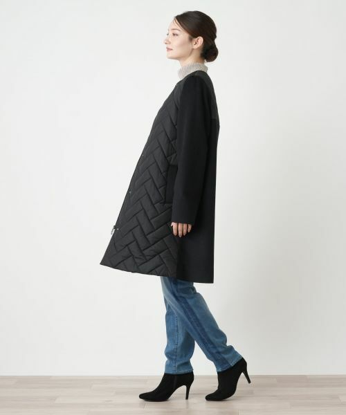 【美品】Leilian レリアン　大きいサイズ13号　ポンチョコート　濃紺　防寒 美品】Leilian レリアン大きいサイズ13号ポンチョコート濃紺防寒