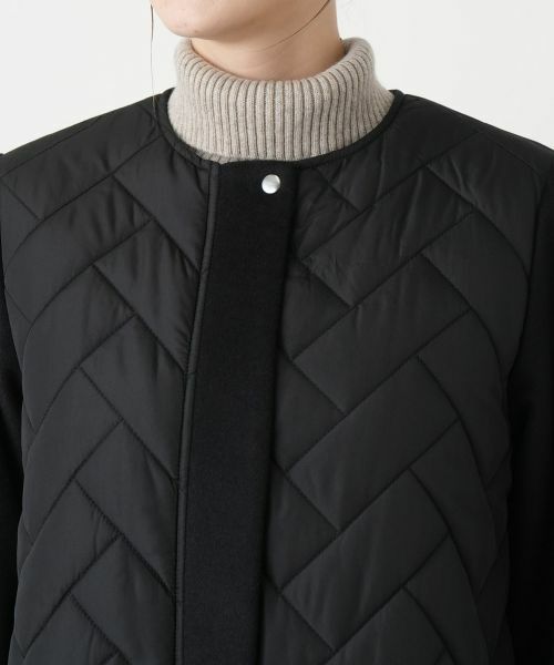 Leilian / レリアン その他アウター | キルティング切替ノーカラーコート【Leilian WHITE LABEL】 | 詳細7