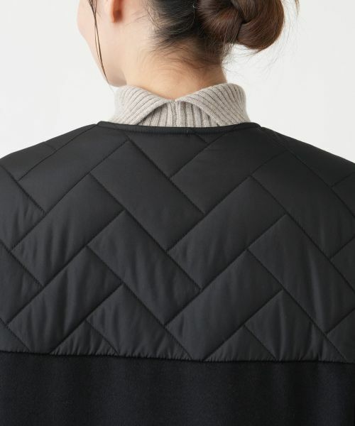 Leilian / レリアン その他アウター | キルティング切替ノーカラーコート【Leilian WHITE LABEL】 | 詳細8
