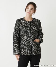 Leilian / レリアン テーラードジャケット | 比翼ノーカラージャケット【LIMONTA】