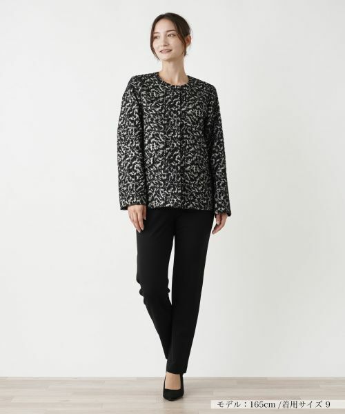 Leilian / レリアン テーラードジャケット | 比翼ノーカラージャケット【LIMONTA】 | 詳細1