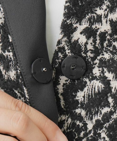 Leilian / レリアン テーラードジャケット | 比翼ノーカラージャケット【LIMONTA】 | 詳細12