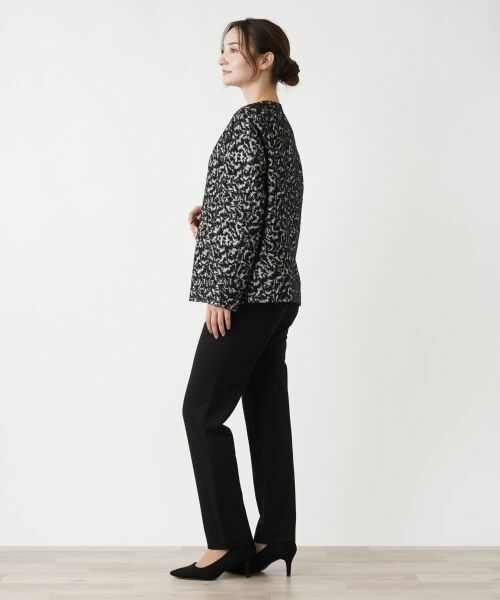 Leilian / レリアン テーラードジャケット | 比翼ノーカラージャケット【LIMONTA】 | 詳細2