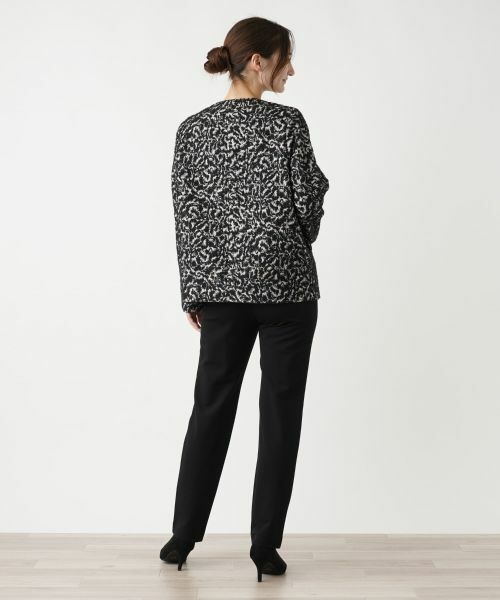 Leilian / レリアン テーラードジャケット | 比翼ノーカラージャケット【LIMONTA】 | 詳細3