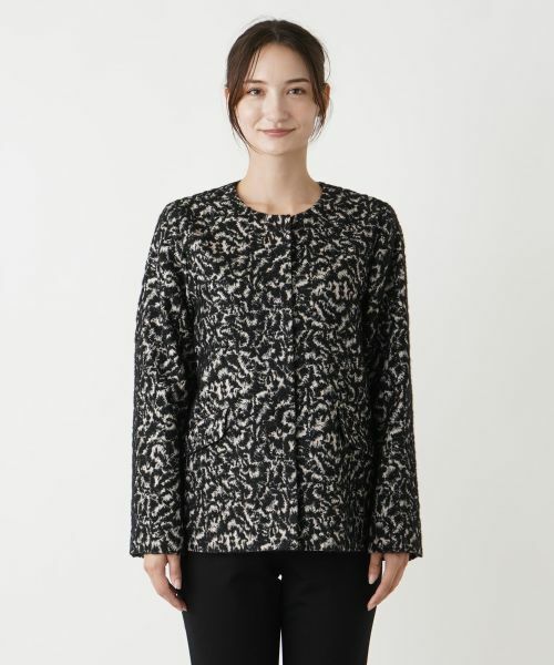 Leilian / レリアン テーラードジャケット | 比翼ノーカラージャケット【LIMONTA】 | 詳細4