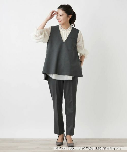 Leilian / レリアン テーラードジャケット | 【店舗人気】Vネックベスト | 詳細1