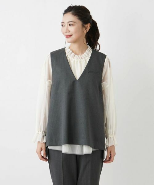 Leilian / レリアン テーラードジャケット | 【店舗人気】Vネックベスト | 詳細4