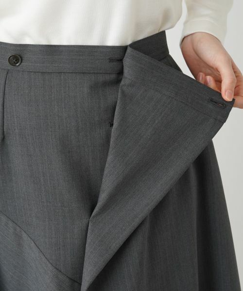 Leilian / レリアン ミニ・ひざ丈スカート | ストライプラップスカート | 詳細8