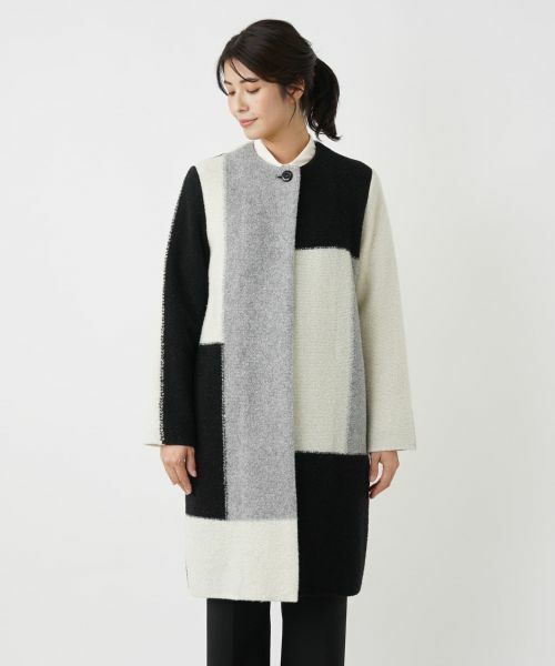 Leilian / レリアン その他アウター | カラーブロックニットコート | 詳細10