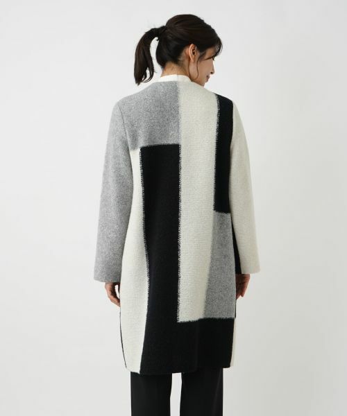 Leilian / レリアン その他アウター | カラーブロックニットコート | 詳細12