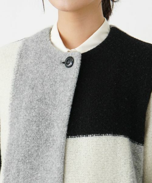 Leilian / レリアン その他アウター | カラーブロックニットコート | 詳細13
