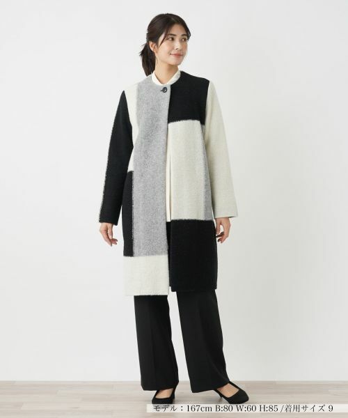 Leilian / レリアン その他アウター | カラーブロックニットコート | 詳細6