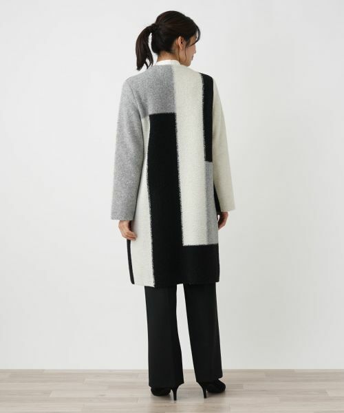 Leilian / レリアン その他アウター | カラーブロックニットコート | 詳細9