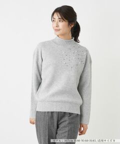 Leilian / レリアン ニット・セーター | ビジューハイネックニット