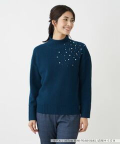 Leilian / レリアン ニット・セーター | ビジューハイネックニット