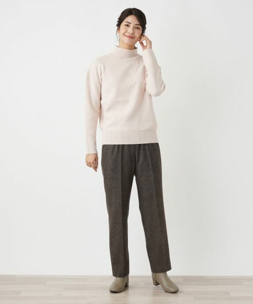 Leilian / レリアン ニット・セーター | ビジューハイネックニット | 詳細1