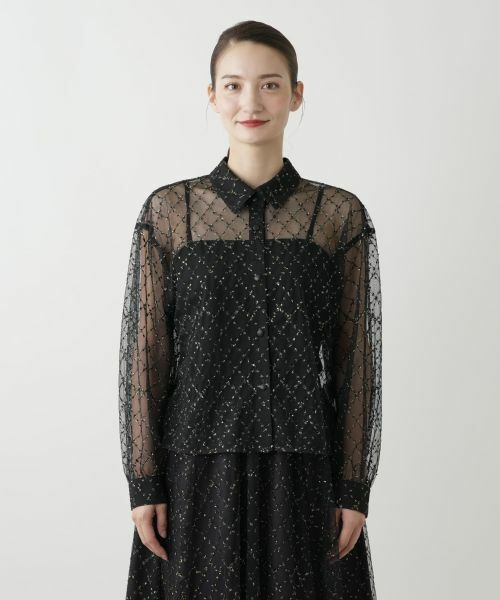 Leilian / レリアン シャツ・ブラウス | チュールブラウス【Leilian WHITE LABEL】 | 詳細9