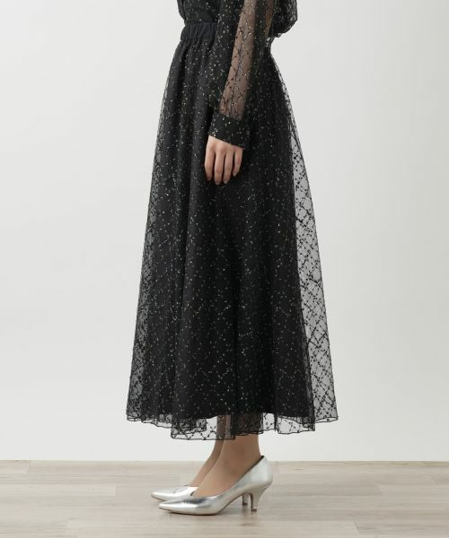 Leilian / レリアン ミニ・ひざ丈スカート | チュールフレアスカート【Leilian WHITE LABEL】 | 詳細10