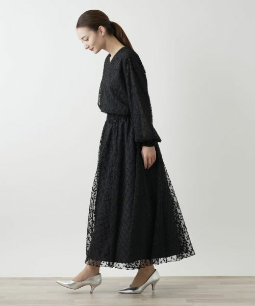 Leilian / レリアン ミニ・ひざ丈スカート | チュールフレアスカート【Leilian WHITE LABEL】 | 詳細2