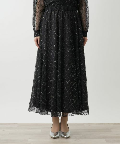 Leilian / レリアン ミニ・ひざ丈スカート | チュールフレアスカート【Leilian WHITE LABEL】 | 詳細9