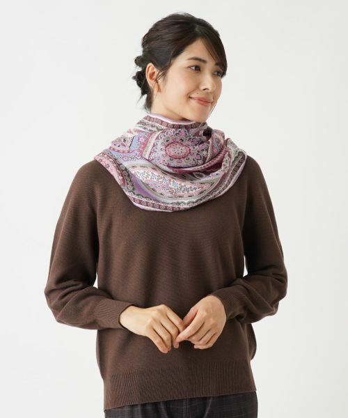Leilian / レリアン マフラー・ショール・スヌード・ストール | ペイズリー柄シルクカシミヤストール | 詳細4