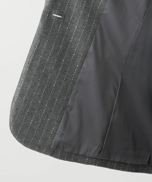 Leilian / レリアン テーラードジャケット | ニット切替ストライプジャケット | 詳細14