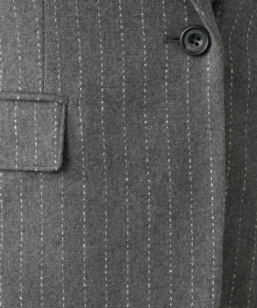 Leilian / レリアン テーラードジャケット | ニット切替ストライプジャケット | 詳細15