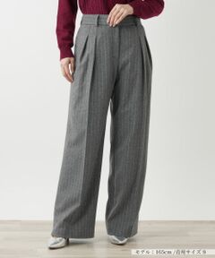 Leilian / レリアン その他パンツ | ピンストライプワイドパンツ【Leilian WHITE LABEL】