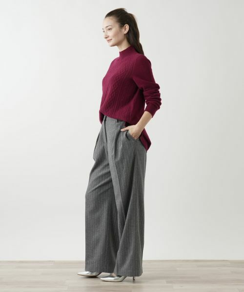 Leilian / レリアン その他パンツ | ピンストライプワイドパンツ【Leilian WHITE LABEL】 | 詳細2