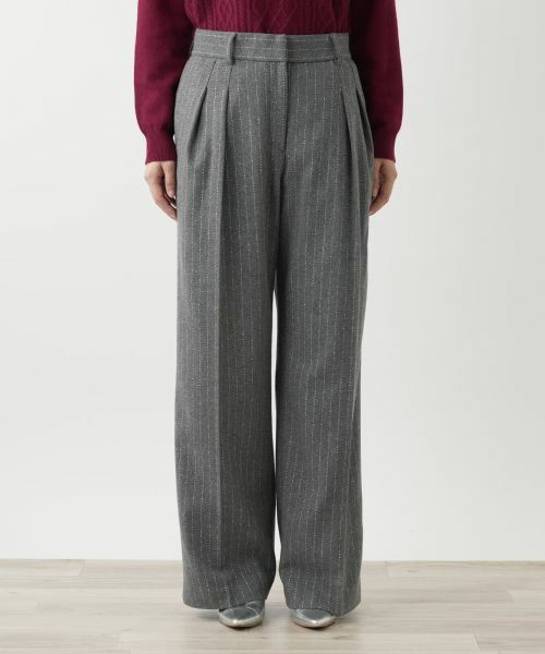 Leilian / レリアン その他パンツ | ピンストライプワイドパンツ【Leilian WHITE LABEL】 | 詳細4