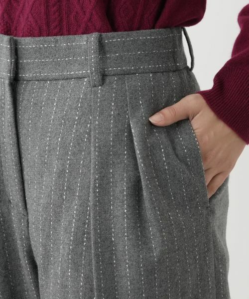 Leilian / レリアン その他パンツ | ピンストライプワイドパンツ【Leilian WHITE LABEL】 | 詳細8