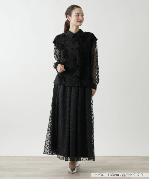 Leilian / レリアン シャツ・ブラウス | フェイクファーベスト【Leilian WHITE LABEL】 | 詳細1