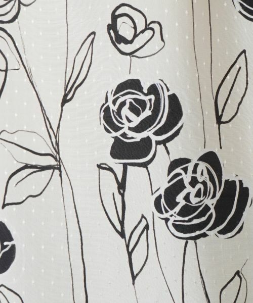 Leilian / レリアン シャツ・ブラウス | フラワー柄バンドカラーブラウス | 詳細12