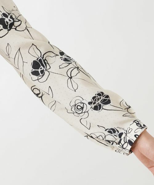 Leilian / レリアン シャツ・ブラウス | フラワー柄バンドカラーブラウス | 詳細9