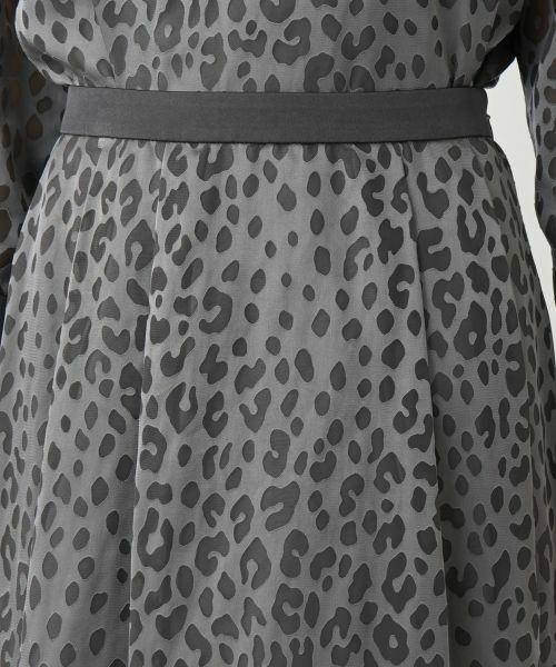 Leilian / レリアン ミニ・ひざ丈スカート | レオパード柄フレアスカート | 詳細12