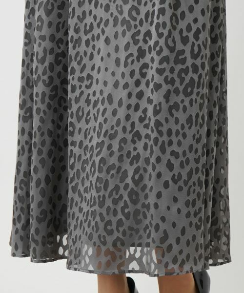 Leilian / レリアン ミニ・ひざ丈スカート | レオパード柄フレアスカート | 詳細15