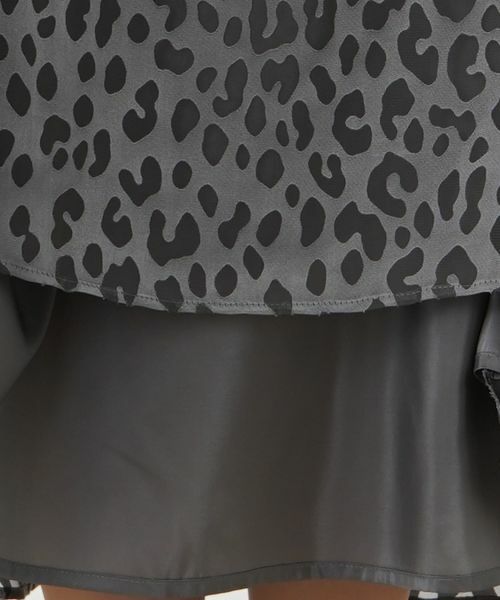 Leilian / レリアン ミニ・ひざ丈スカート | レオパード柄フレアスカート | 詳細16