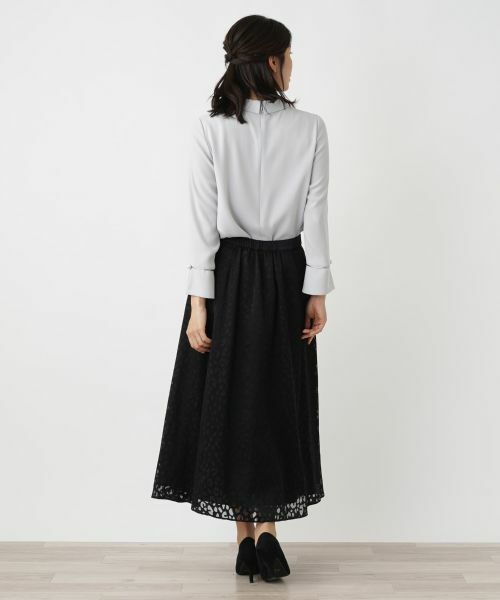 Leilian / レリアン ミニ・ひざ丈スカート | レオパード柄フレアスカート | 詳細3