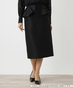 Leilian / レリアン ミニ・ひざ丈スカート | ウエストフリルタイトスカート