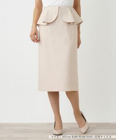 Leilian / レリアン ミニ・ひざ丈スカート | ウエストフリルタイトスカート