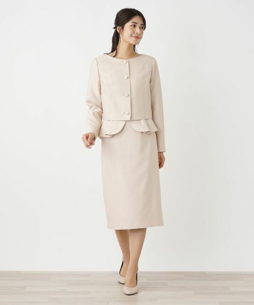 Leilian / レリアン ミニ・ひざ丈スカート | ウエストフリルタイトスカート | 詳細1