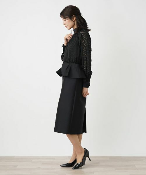 Leilian / レリアン ミニ・ひざ丈スカート | ウエストフリルタイトスカート | 詳細7