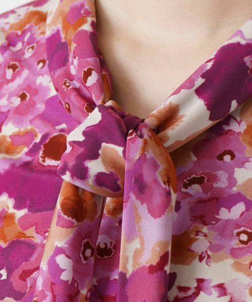 Leilian / レリアン シャツ・ブラウス | フラワー柄ボウタイブラウス | 詳細13