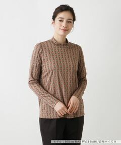 Leilian / レリアン カットソー | チェーン柄ハイネックカットソー