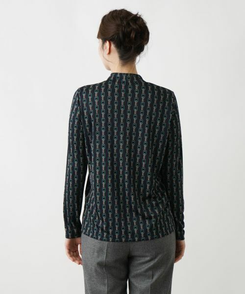 Leilian / レリアン カットソー | チェーン柄ハイネックカットソー | 詳細10