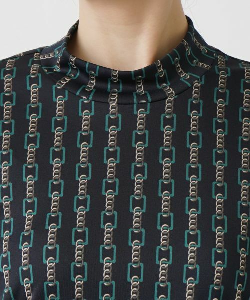 Leilian / レリアン カットソー | チェーン柄ハイネックカットソー | 詳細11